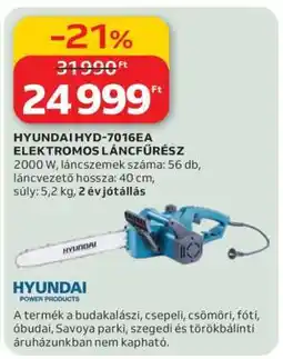 Auchan HYUNDAI HYD-7016EA ELEKTROMOS LÁNCFŰRÉSZ ajánlat