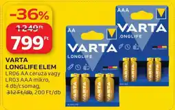 Auchan Varta Longlife elem ajánlat