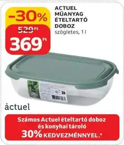 Auchan ACTUEL MŰANYAG ÉTELTARTÓ DOBOZ ajánlat