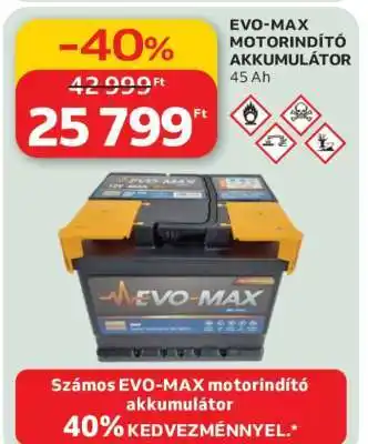 EVO-MAX MOTORINDÍTÓ AKKUMULÁTOR