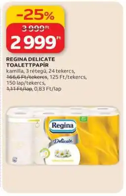 Auchan Regina Delicate toalettpapír ajánlat