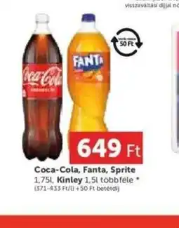 PRIVÁT Coca-Cola, Fanta, Sprite, Kinley ital ajánlat