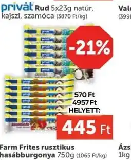 PRIVÁT PRIVÁT Rud ajánlat