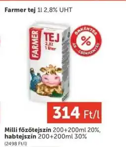 PRIVÁT FARMER tej ajánlat