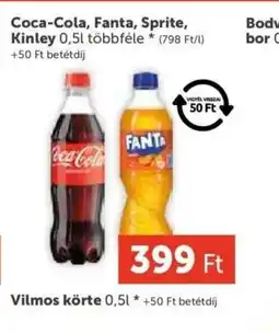 PRIVÁT Coca-Cola, Fanta, Sprite, Kinley ajánlat