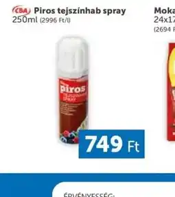 PRIVÁT CBA Piros tejszínhab spray ajánlat