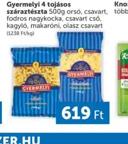 PRIVÁT GYERMELYI 4 tojásos száraztészta ajánlat