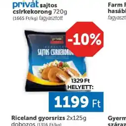 PRIVÁT privát sajtos csirkekorong ajánlat