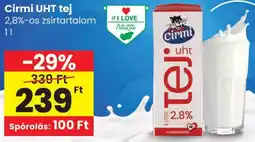 Spar Cirmi UHT tej ajánlat