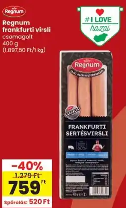 Spar Regnum frankfurti virsli ajánlat