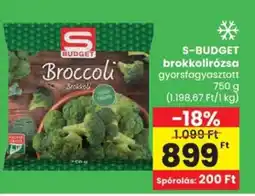 Spar S-BUDGET brokkolirózsa ajánlat