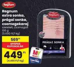 Spar Regnum extra sonka, prágai sonka, csemegekaraj ajánlat