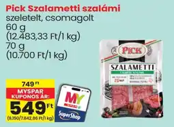 Spar Pick Szalametti szalámi ajánlat