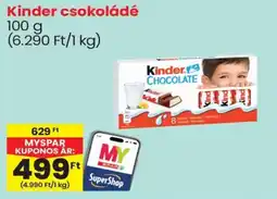 Spar Kinder csokoládé ajánlat