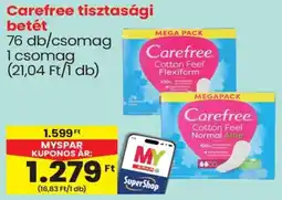 Spar Carefree tisztasági betét ajánlat