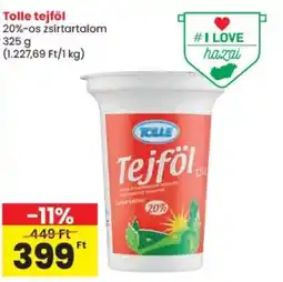 Spar Tolle tejföl 20% ajánlat