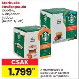Spar Starbucks kávékapszula ajánlat