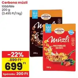 Spar Cerbona müzli ajánlat