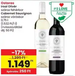 Spar Ostoros Irsai Olivér, Cabernet Sauvignon ajánlat