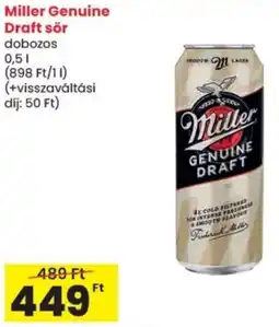 Spar Miller Genuine Draft sör ajánlat