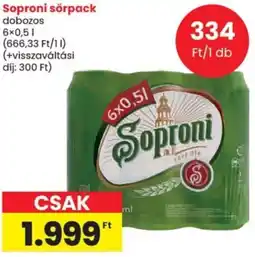 Spar Soproni sörpack ajánlat