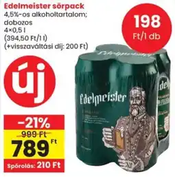 Spar Edelmeister sörpack ajánlat