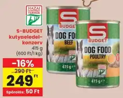 Spar S-BUDGET kutyaeledelkonzerv ajánlat