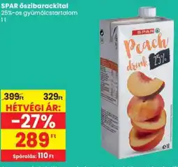 Spar SPAR őszibarackital ajánlat