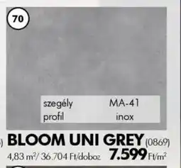 Diego Vízálló padló Bloom Uni Grey ajánlat