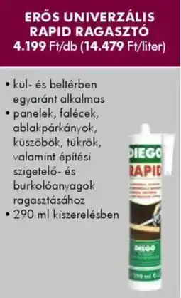 Diego Erős univerzális rapid ragasztó ajánlat