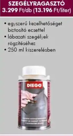 Diego Szegélyragasztó ajánlat