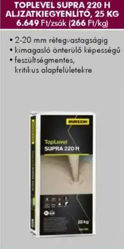 Diego TopLevel Supra 220 H aljzatkiegyenlítő ajánlat