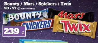 Vil-For Bounty / Mars / Snickers / Twix ajánlat