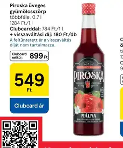 Tesco Piroska Üveges gyümölcsszörp ajánlat