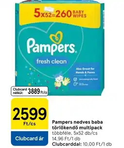 Tesco Pampers nedves baba törlőkendő ajánlat