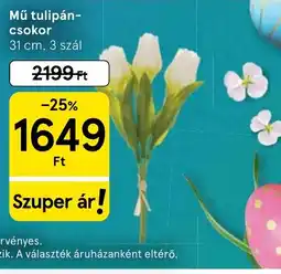Tesco MŰ tulipán-csokor ajánlat