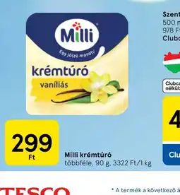 Tesco Milli krémtúr ajánlat