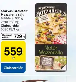 Tesco Szarvasi szeletelt Mozzarella sajt ajánlat