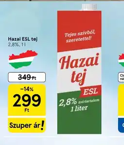 Tesco Hazai ESL tej ajánlat