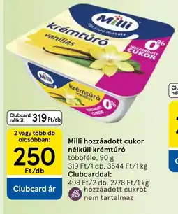 Tesco Milli krémtúr ajánlat