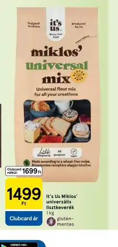 Tesco It's Us Miklos' univerzális lisztkeverék ajánlat