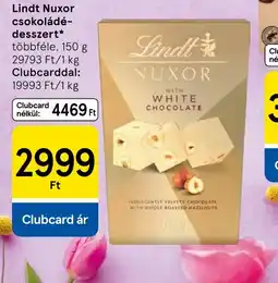 Tesco Lindt Nuxor csokoládé-desszert ajánlat