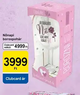Tesco Nőnapi borospohár ajánlat