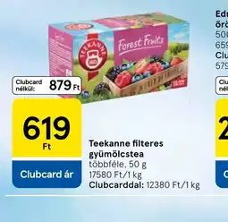 Tesco Teekanne filteres gyümölcstea ajánlat