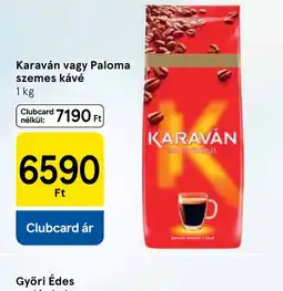Tesco KARAVÁN szemes kávé ajánlat