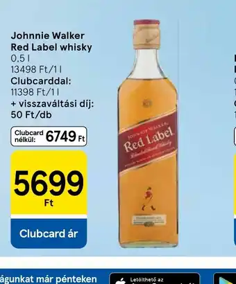 Tesco Johnnie Walker Red Label whisky ajánlat