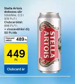 Tesco Stella Artois dobozos sör ajánlat