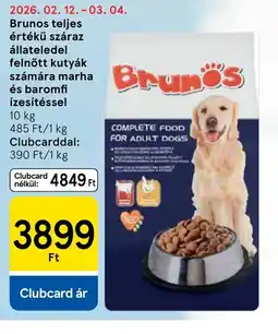 Tesco Brunos teljes értékű száraz állateledel ajánlat