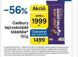 Tesco Cadbury tejcsokoládé ajánlat