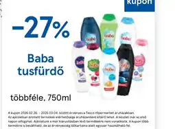 Tesco Baba tusfürdő ajánlat